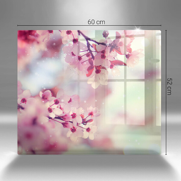 Sklenená doska na krájanie Prírodné kvety jabloní