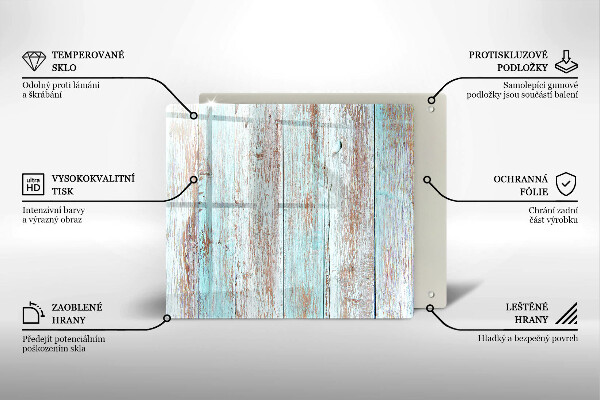 Sklenená doska na krájanie Staré vintage dosky