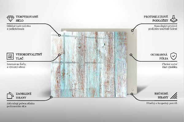 Sklenená doska na krájanie Staré vintage dosky