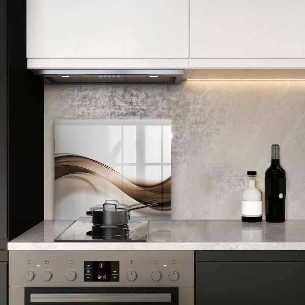 Sklenená doska na krájanie Abstraktné hnedé čiary