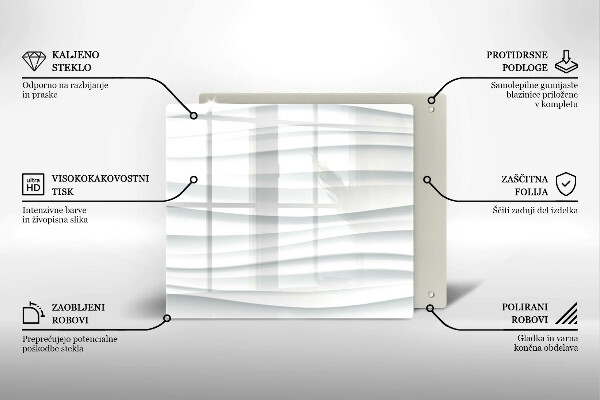 Sklenená doska na krájanie Moderná štruktúra