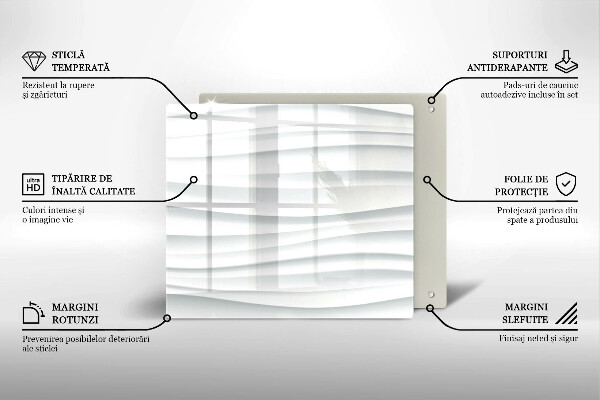 Sklenená doska na krájanie Moderná štruktúra