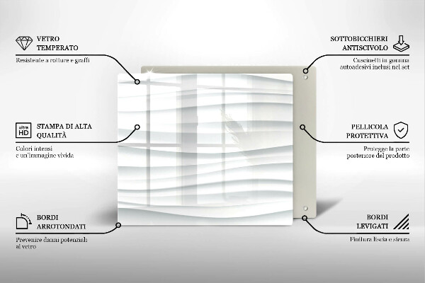 Sklenená doska na krájanie Moderná štruktúra