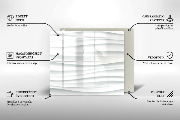 Sklenená doska na krájanie Moderná štruktúra