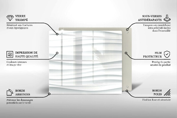 Sklenená doska na krájanie Moderná štruktúra
