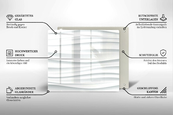 Sklenená doska na krájanie Moderná štruktúra