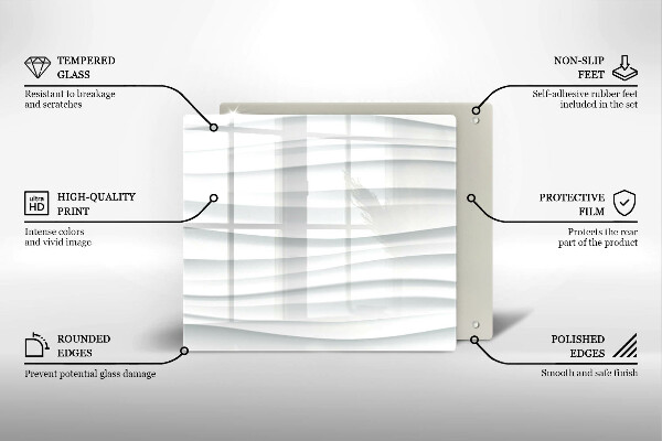 Sklenená doska na krájanie Moderná štruktúra