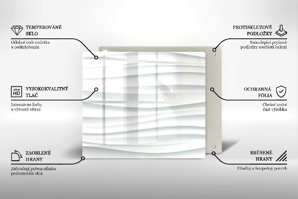 Sklenená doska na krájanie Moderná štruktúra