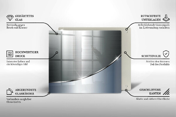Sklenená doska na krájanie Kovový abstraktný vzor