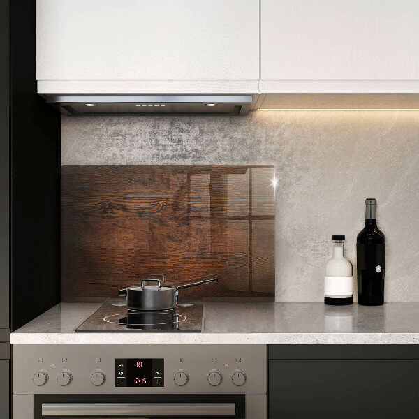 Kuchynská doska zo skla Doska z tmavého dreva