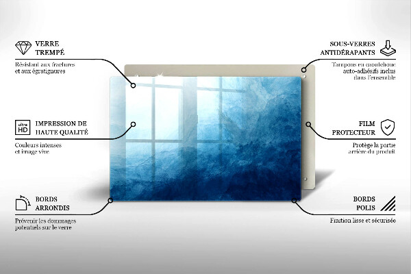 Kuchynská doska zo skla abstraktné pozadie