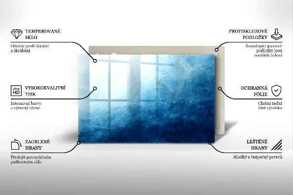 Kuchynská doska zo skla abstraktné pozadie