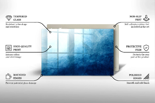 Kuchynská doska zo skla abstraktné pozadie