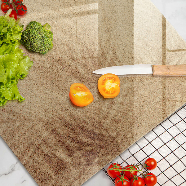 Kuchynská doska zo skla Dovolenka na pláži s pieskom