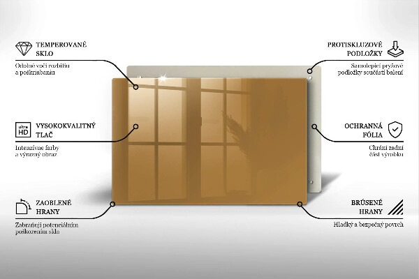 Kuchynská doska zo skla Farba béžová