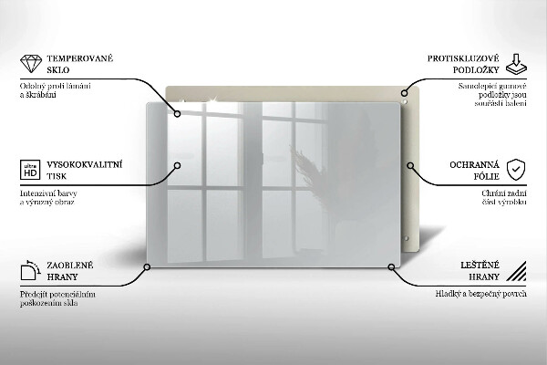 Kuchynská doska zo skla Šedá farba