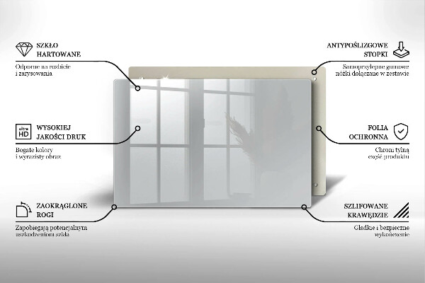 Kuchynská doska zo skla Šedá farba