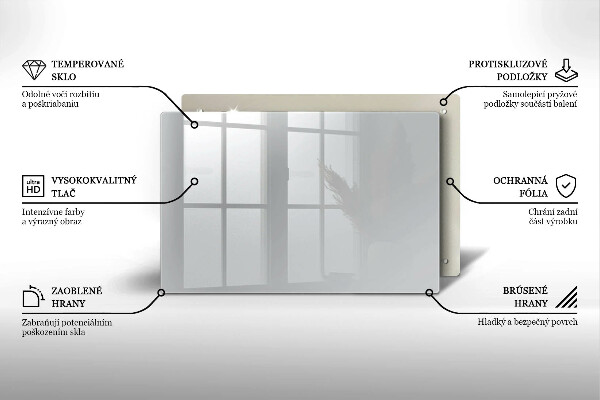 Kuchynská doska zo skla Šedá farba