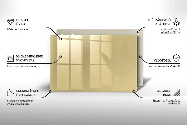 Kuchynská doska zo skla Farba béžová