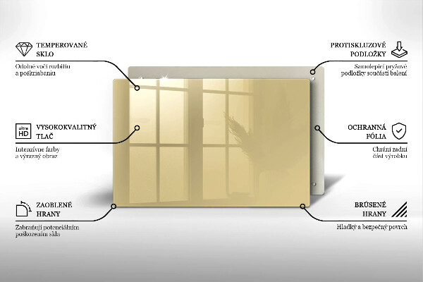 Kuchynská doska zo skla Farba béžová