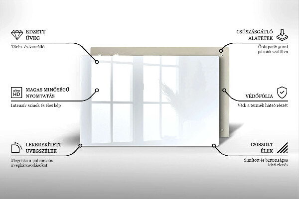 Kuchynská doska zo skla biela farba