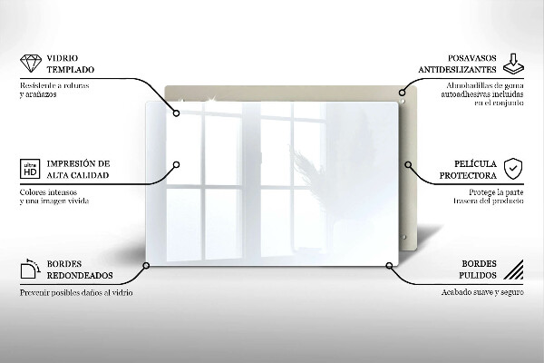 Kuchynská doska zo skla biela farba