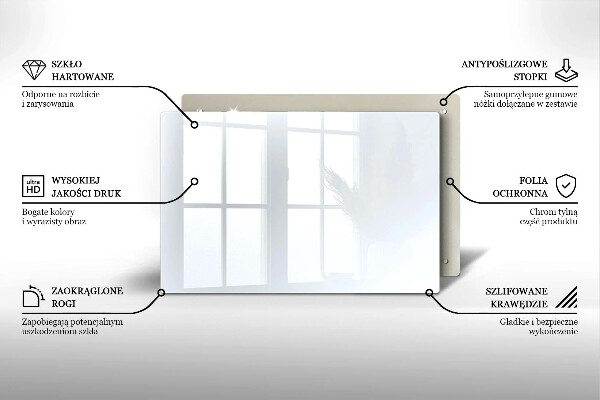 Kuchynská doska zo skla biela farba