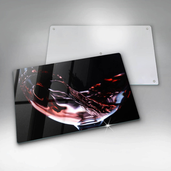 Kuchynská doska zo skla Pohárik červeného vína