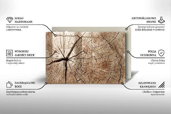 Kuchynská doska zo skla Prierez stromom