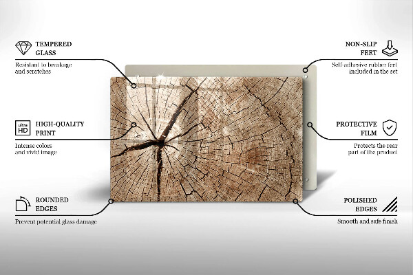 Kuchynská doska zo skla Prierez stromom