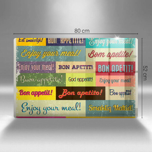 Kuchynská doska zo skla Titulky Jazyky dobrej chuti