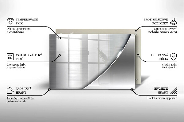 Kuchynská doska zo skla Kovové tvary