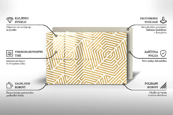 Kuchynská doska zo skla Geometrické čiary