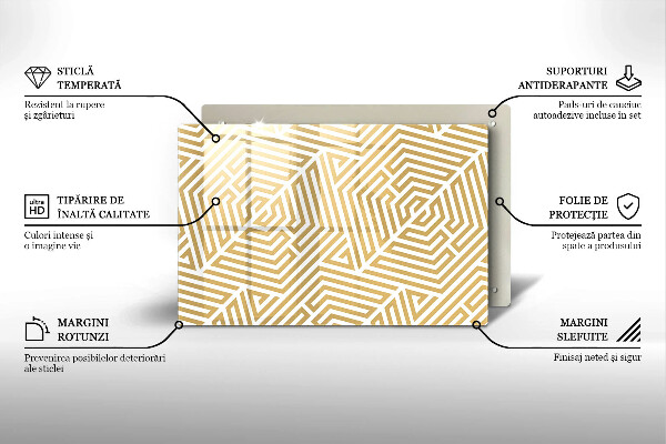 Kuchynská doska zo skla Geometrické čiary
