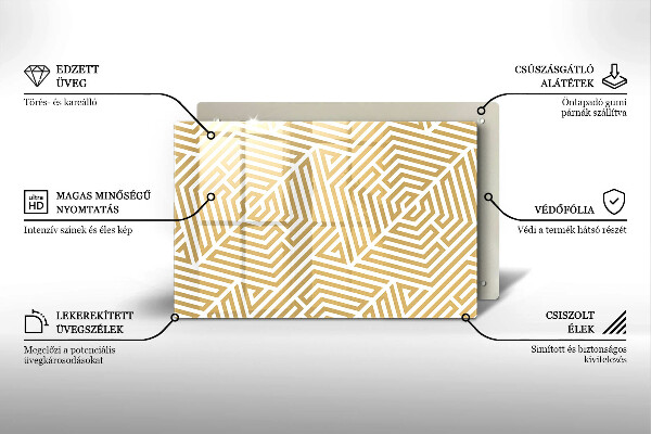 Kuchynská doska zo skla Geometrické čiary