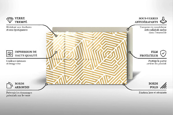 Kuchynská doska zo skla Geometrické čiary