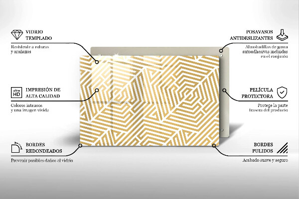Kuchynská doska zo skla Geometrické čiary