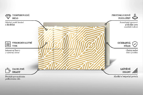Kuchynská doska zo skla Geometrické čiary