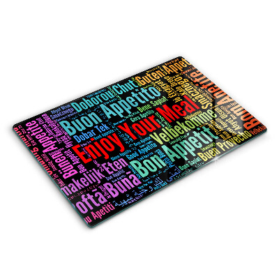 Kuchynská doska zo skla Titulky Jazyky dobrej chuti