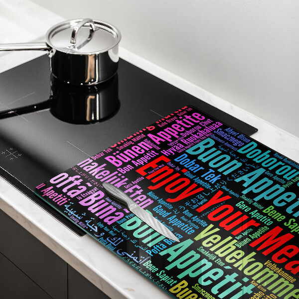 Kuchynská doska zo skla Titulky Jazyky dobrej chuti