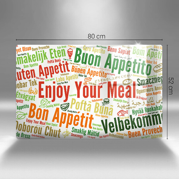 Kuchynská doska zo skla Titulky Jazyky dobrej chuti