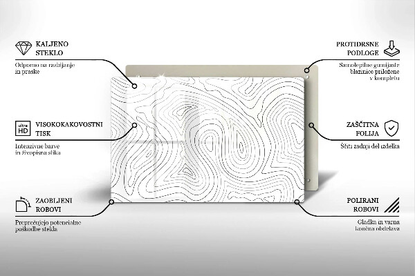 Kuchynská doska zo skla Abstraktné tvary