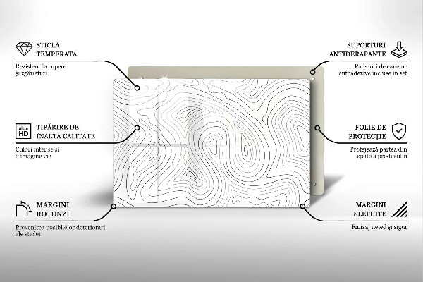 Kuchynská doska zo skla Abstraktné tvary