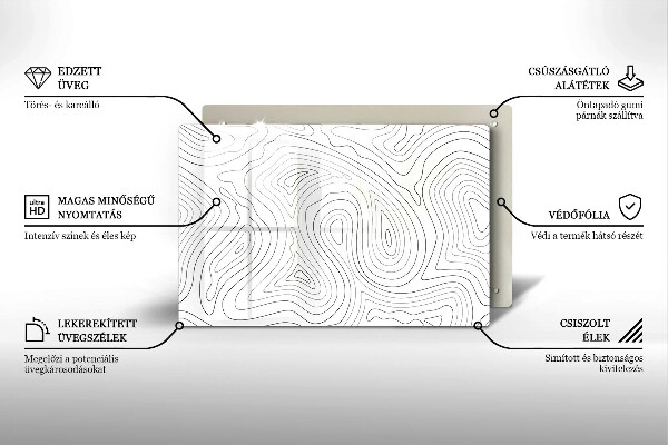 Kuchynská doska zo skla Abstraktné tvary