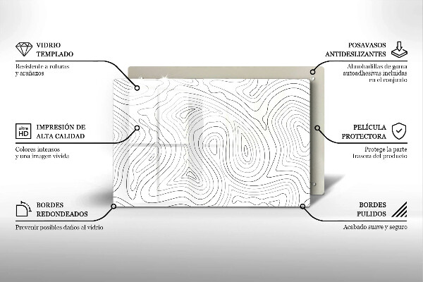 Kuchynská doska zo skla Abstraktné tvary