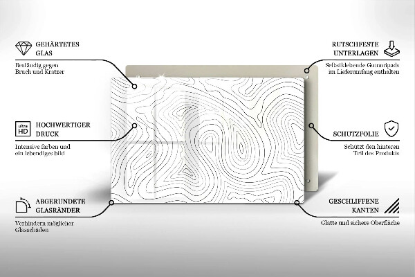 Kuchynská doska zo skla Abstraktné tvary