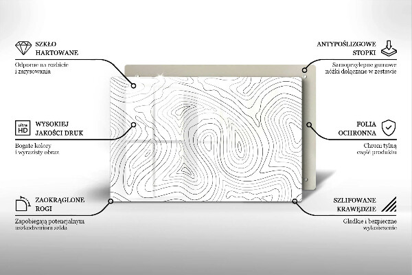 Kuchynská doska zo skla Abstraktné tvary