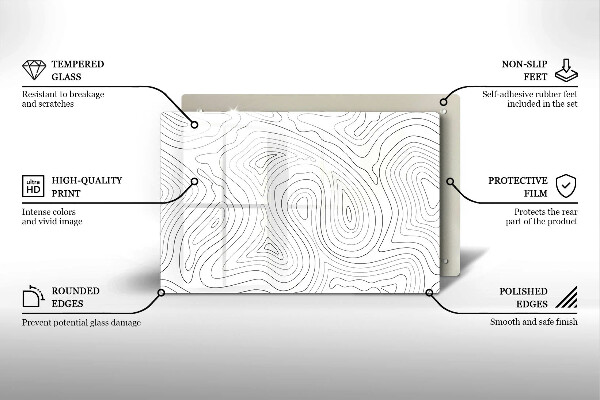 Kuchynská doska zo skla Abstraktné tvary