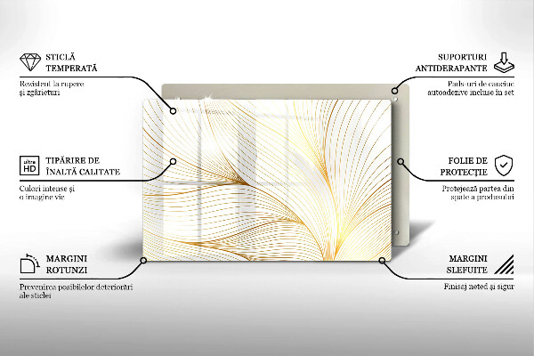 Kuchynská doska zo skla Vzor moderných línií