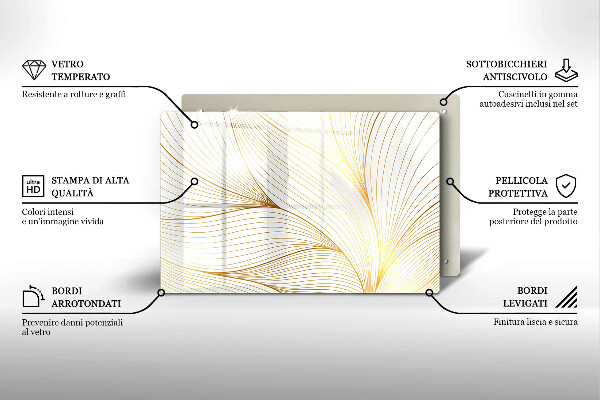 Kuchynská doska zo skla Vzor moderných línií